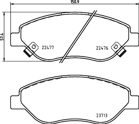 Brembo P 23 178 - Тормозные колодки, дисковые, комплект avtokuzovplus.com.ua