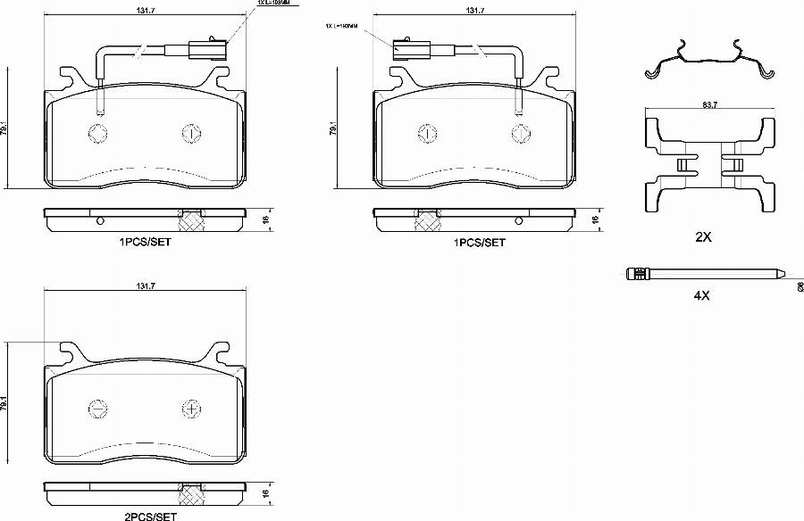 Brembo P23185N - Гальмівні колодки, дискові гальма autocars.com.ua