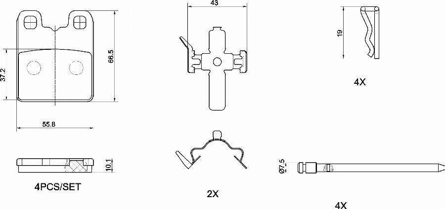 Brembo P23201N - Гальмівні колодки, дискові гальма autocars.com.ua