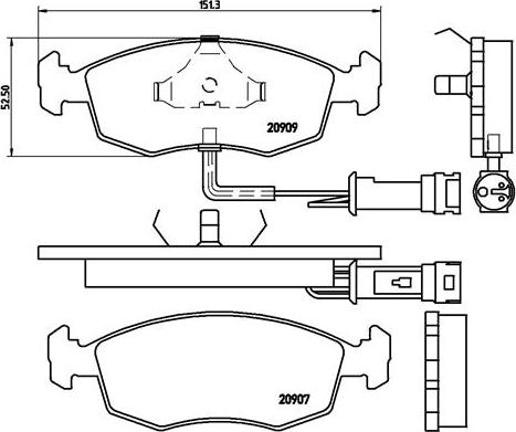 Brembo P 24 007 - Гальмівні колодки, дискові гальма autocars.com.ua