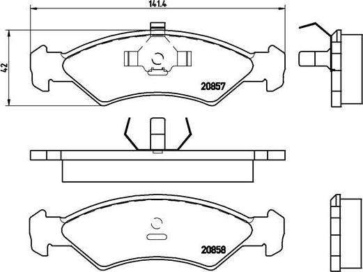 Brembo P 24 016 - Тормозные колодки, дисковые, комплект avtokuzovplus.com.ua