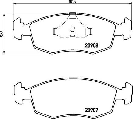 Brembo P 24 019 - Тормозные колодки, дисковые, комплект avtokuzovplus.com.ua