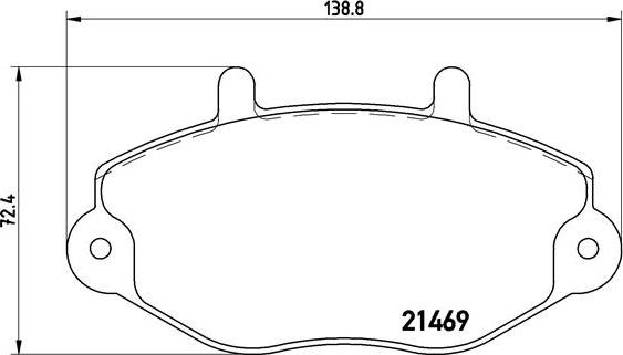 Brembo P 24 033 - Тормозные колодки, дисковые, комплект avtokuzovplus.com.ua