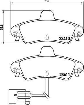 Brembo P 24 038 - Гальмівні колодки, дискові гальма autocars.com.ua