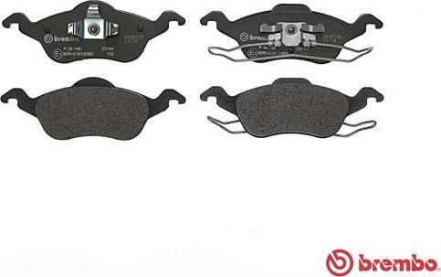 Brembo P 24 046 - Гальмівні колодки, дискові гальма autocars.com.ua