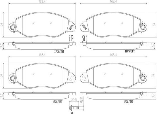 Brembo P24053N - Гальмівні колодки, дискові гальма autocars.com.ua