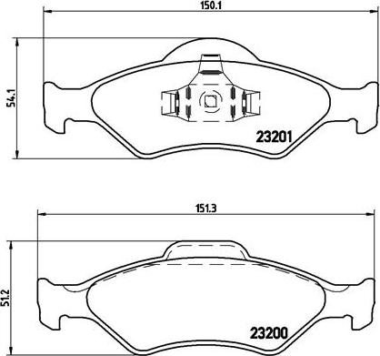 Brembo P 24 054 - Гальмівні колодки, дискові гальма autocars.com.ua