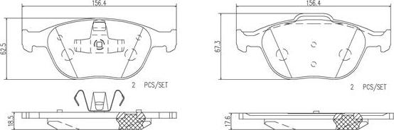 Brembo P24058N - Гальмівні колодки, дискові гальма autocars.com.ua