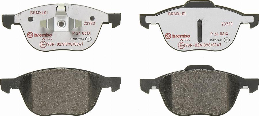 Brembo P 24 061X - Гальмівні колодки, дискові гальма autocars.com.ua