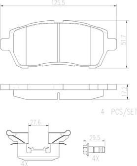 Brembo P24072N - Гальмівні колодки, дискові гальма autocars.com.ua