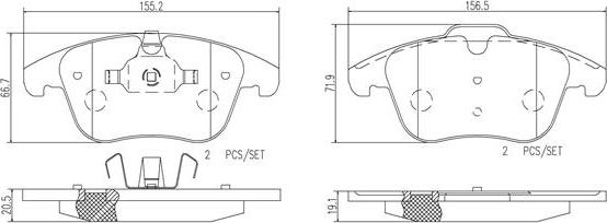 Brembo P24076N - Гальмівні колодки, дискові гальма autocars.com.ua