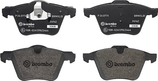 Brembo P 24 077X - Гальмівні колодки дискові autocars.com.ua