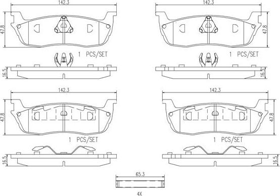 Brembo P24083N - Тормозные колодки, дисковые, комплект avtokuzovplus.com.ua