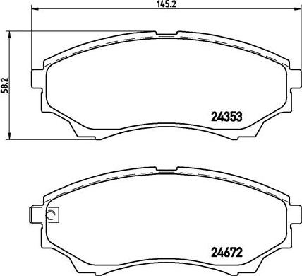 Brembo P 24 086 - Гальмівні колодки, дискові гальма autocars.com.ua