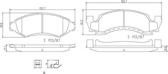 Brembo P24087N - Гальмівні колодки, дискові гальма autocars.com.ua