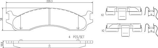 Brembo P24099N - Тормозные колодки, дисковые, комплект avtokuzovplus.com.ua