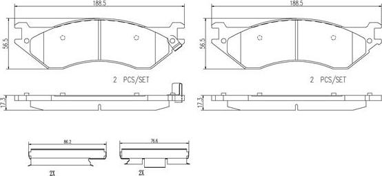 Brembo P24103N - Тормозные колодки, дисковые, комплект avtokuzovplus.com.ua