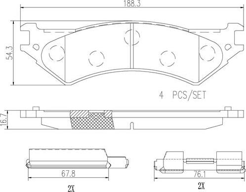 Brembo P24108N - Тормозные колодки, дисковые, комплект avtokuzovplus.com.ua