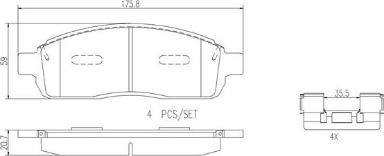 Brembo P24112N - Тормозные колодки, дисковые, комплект avtokuzovplus.com.ua