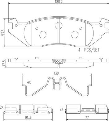 Brembo P24114N - Тормозные колодки, дисковые, комплект avtokuzovplus.com.ua