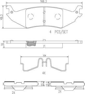 Brembo P24115N - Тормозные колодки, дисковые, комплект avtokuzovplus.com.ua