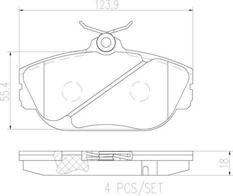 Brembo P24124N - Гальмівні колодки, дискові гальма autocars.com.ua