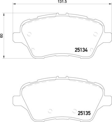 Brembo P 24 151X - Тормозные колодки, дисковые, комплект avtokuzovplus.com.ua