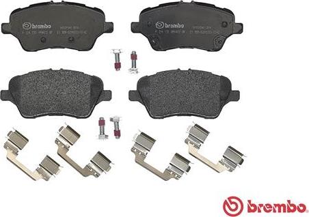 Brembo P 24 151 - Гальмівні колодки, дискові гальма autocars.com.ua