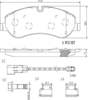 Brembo P24152N - Гальмівні колодки, дискові гальма autocars.com.ua