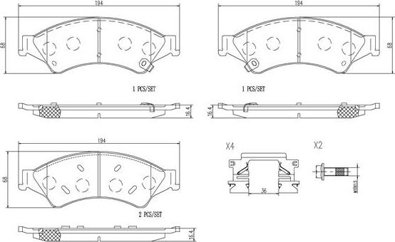 Brembo P24153N - Гальмівні колодки, дискові гальма autocars.com.ua