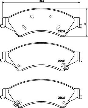 Brembo P 24 153X - Гальмівні колодки, дискові гальма autocars.com.ua