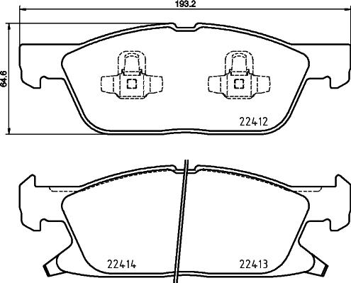 Brembo P 24 188 - Тормозные колодки, дисковые, комплект avtokuzovplus.com.ua