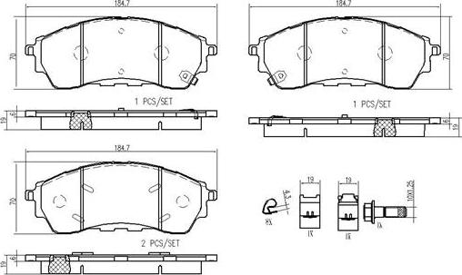 Brembo P24207N - Гальмівні колодки, дискові гальма autocars.com.ua