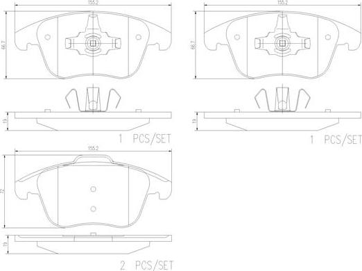 Brembo P24211N - Гальмівні колодки, дискові гальма autocars.com.ua