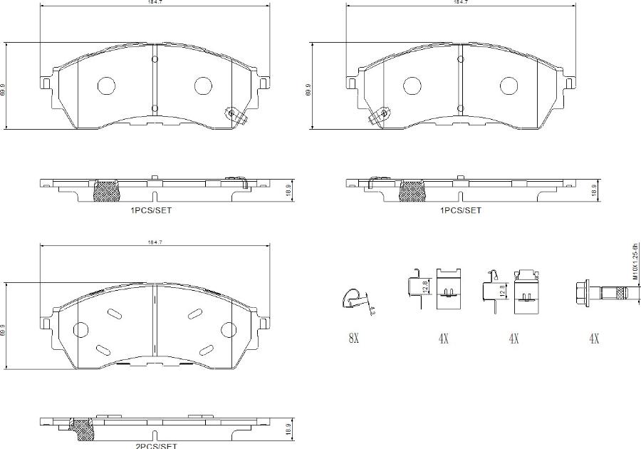 Brembo P24225N - Гальмівні колодки, дискові гальма autocars.com.ua