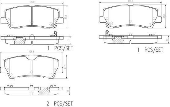 Brembo P 24 232 - Тормозные колодки, дисковые, комплект autodnr.net