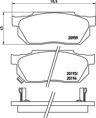 Brembo P 28 008 - Колодки тормозные дисковые передн. HONDA CIVIC III Hatchback AL  AJ  AG  AH 10-83-10-87 - HONDA C autodnr.net
