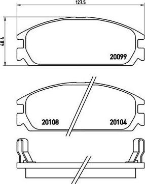 Brembo P 28 010 - Тормозные колодки, дисковые, комплект autodnr.net