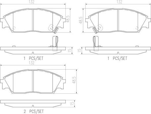 Brembo P28016N - Гальмівні колодки, дискові гальма autocars.com.ua