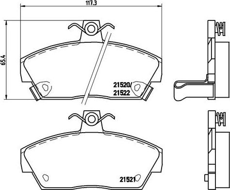 Brembo P 28 019 - Тормозные колодки, дисковые, комплект autodnr.net