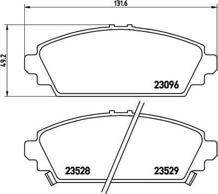 Brembo P 28 031 - Тормозные колодки, дисковые, комплект autodnr.net