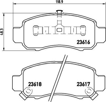 Brembo P28033N - Тормозные колодки, дисковые, комплект autodnr.net