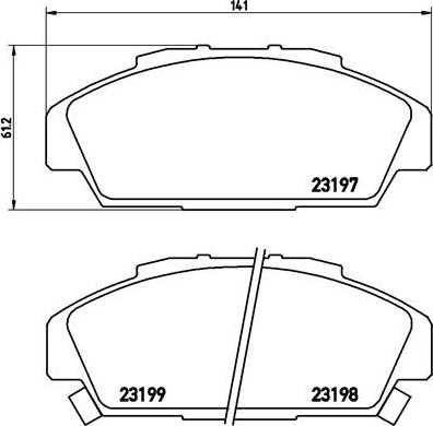 Brembo P 28 041 - Тормозные колодки, дисковые, комплект avtokuzovplus.com.ua