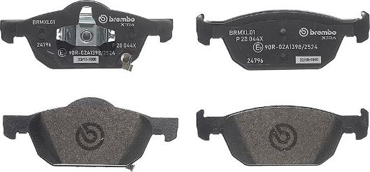 Brembo P 28 044X - Тормозные колодки, дисковые, комплект autodnr.net