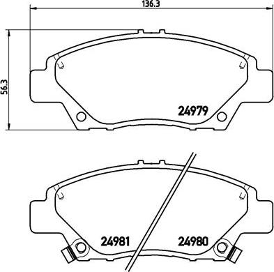 Brembo P 28 050X - Тормозные колодки, дисковые, комплект avtokuzovplus.com.ua