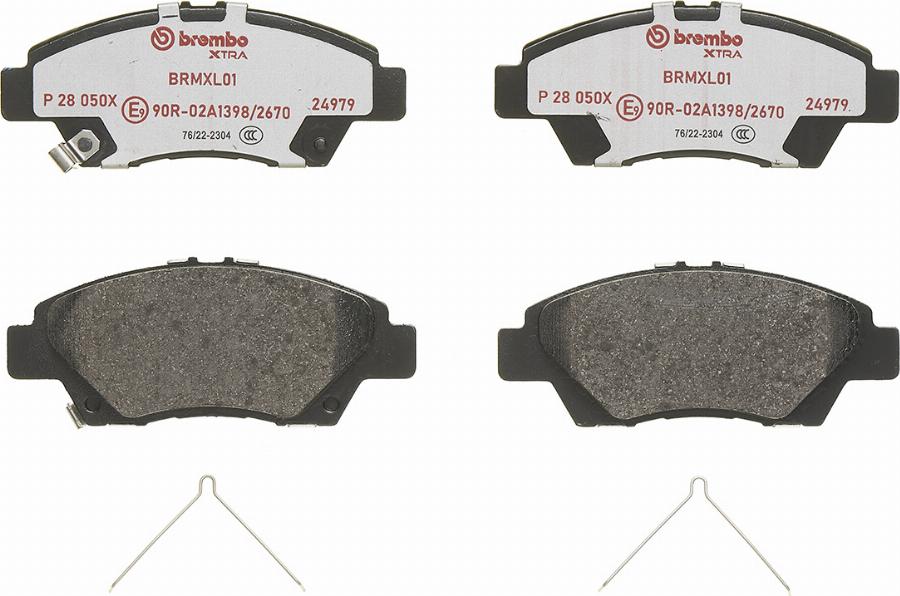 Brembo P 28 050X - Гальмівні колодки, дискові гальма autocars.com.ua