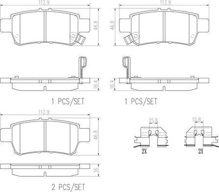 Brembo P28053N - Гальмівні колодки, дискові гальма autocars.com.ua