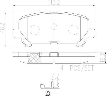 Brembo P28082N - Гальмівні колодки, дискові гальма autocars.com.ua