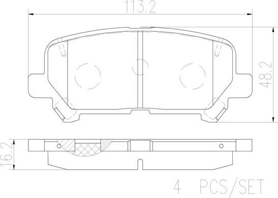 Brembo P28083N - Гальмівні колодки, дискові гальма autocars.com.ua