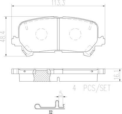 Brembo P28088N - Гальмівні колодки, дискові гальма autocars.com.ua